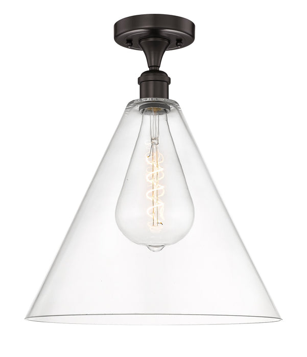 Innovations 616-1F-OB-GBC-162 One Light Semi-Flush Mount, Oil Rubbed Bronze