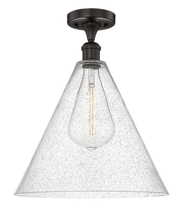 Innovations 616-1F-OB-GBC-164 One Light Semi-Flush Mount, Oil Rubbed Bronze