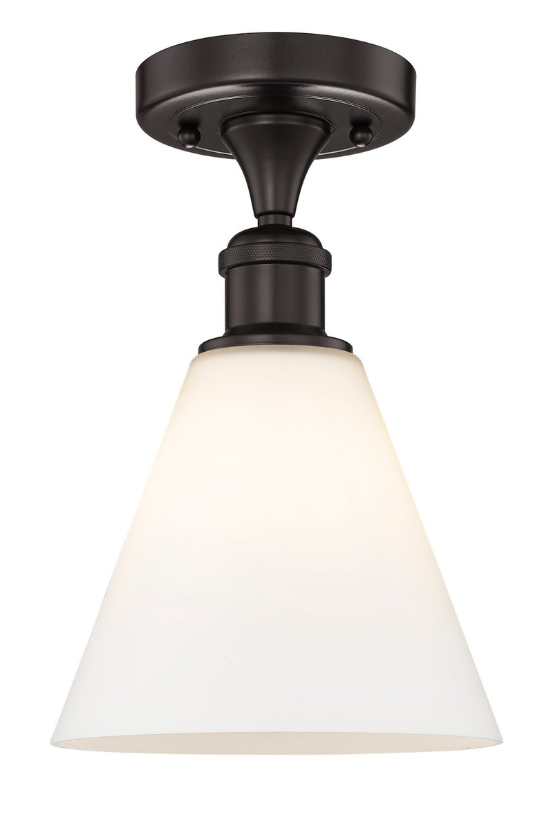 Innovations 616-1F-OB-GBC-81 One Light Semi-Flush Mount, Oil Rubbed Bronze
