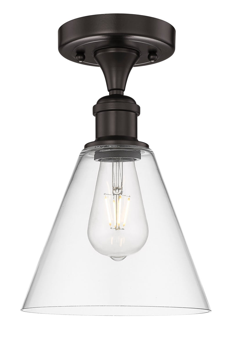 Innovations 616-1F-OB-GBC-82 One Light Semi-Flush Mount, Oil Rubbed Bronze