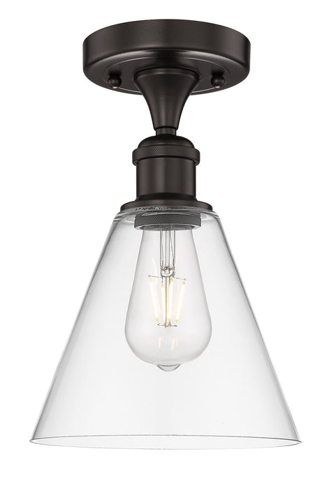 Innovations 616-1F-OB-GBC-82 One Light Semi-Flush Mount, Oil Rubbed Bronze