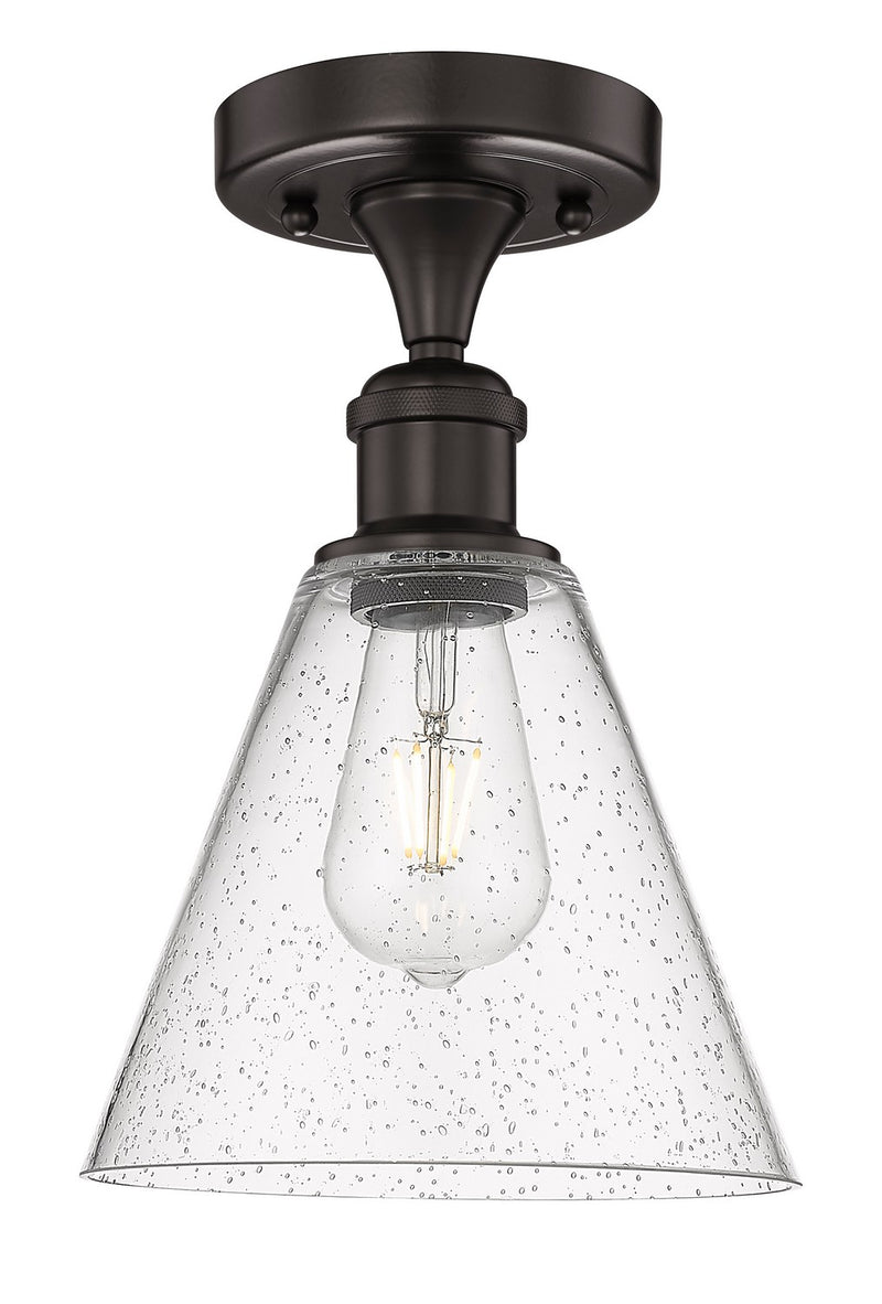 Innovations 616-1F-OB-GBC-84 One Light Semi-Flush Mount, Oil Rubbed Bronze