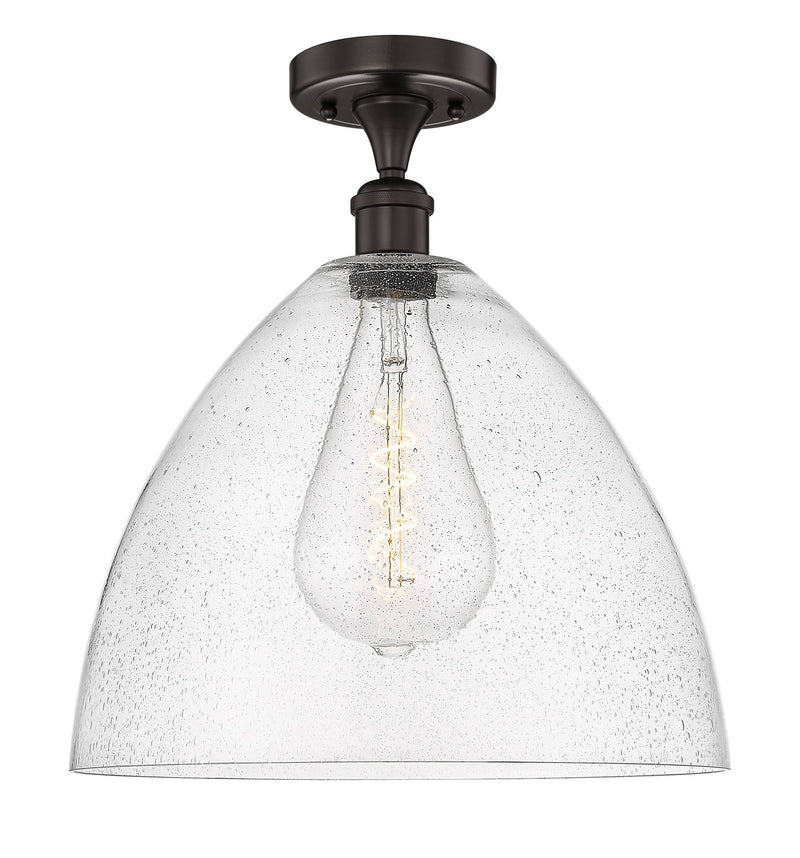 Innovations 616-1F-OB-GBD-164 One Light Semi-Flush Mount, Oil Rubbed Bronze
