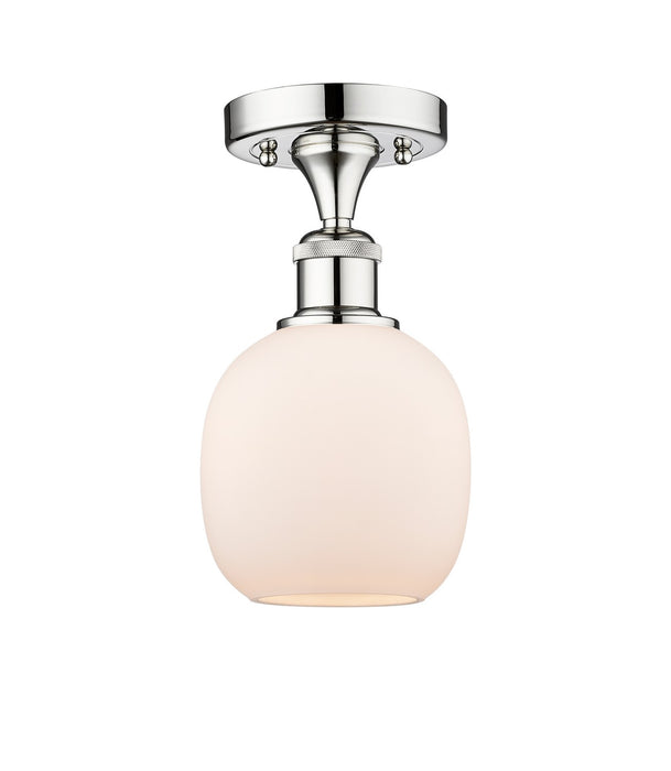 Innovations 616-1F-PC-G101 One Light Semi-Flush Mount, Polished Chrome