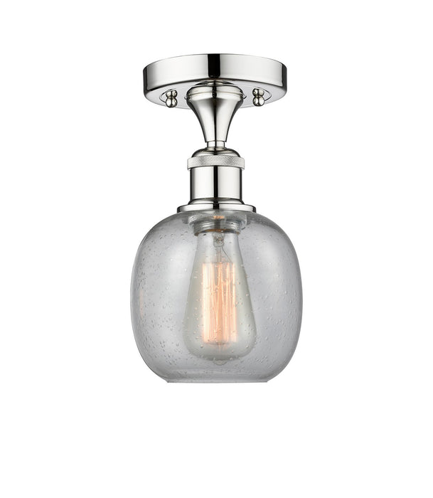 Innovations 616-1F-PC-G104 One Light Semi-Flush Mount, Polished Chrome