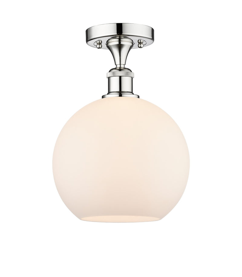 Innovations 616-1F-PC-G121-10 One Light Semi-Flush Mount, Polished Chrome
