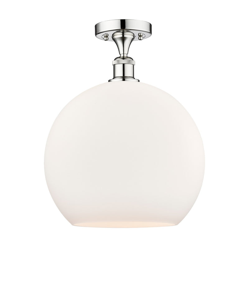 Innovations 616-1F-PC-G121-14 One Light Semi-Flush Mount, Polished Chrome