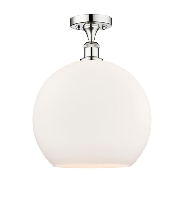 Innovations 616-1F-PC-G121-14 One Light Semi-Flush Mount, Polished Chrome