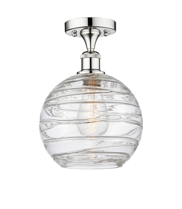Innovations 616-1F-PC-G1213-10 One Light Semi-Flush Mount, Polished Chrome