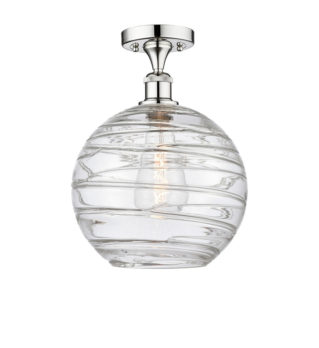 Innovations 616-1F-PC-G1213-12 One Light Semi-Flush Mount, Polished Chrome