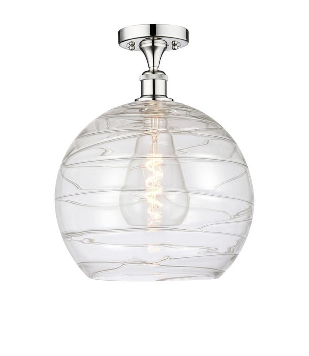 Innovations 616-1F-PC-G1213-14 One Light Semi-Flush Mount, Polished Chrome