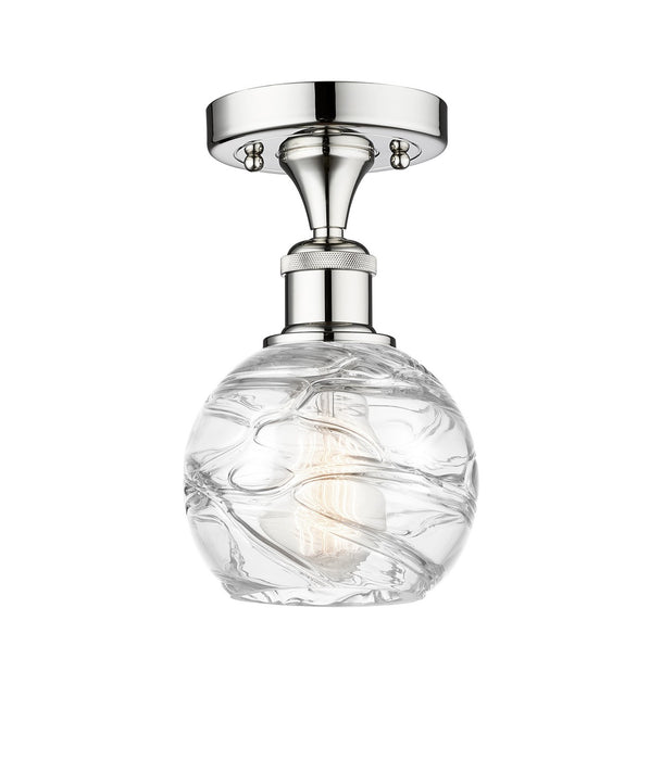 Innovations 616-1F-PC-G1213-6 One Light Semi-Flush Mount, Polished Chrome