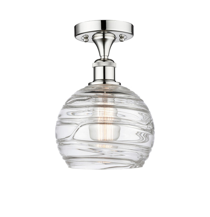 Innovations 616-1F-PC-G1213-8 One Light Semi-Flush Mount, Polished Chrome