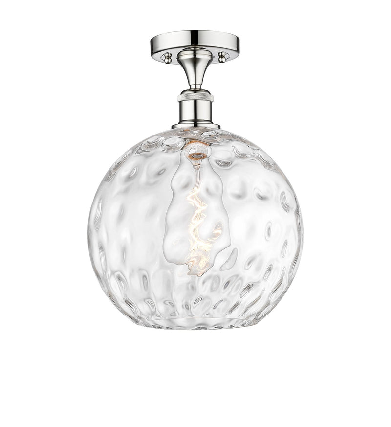 Innovations 616-1F-PC-G1215-12 One Light Semi-Flush Mount, Polished Chrome