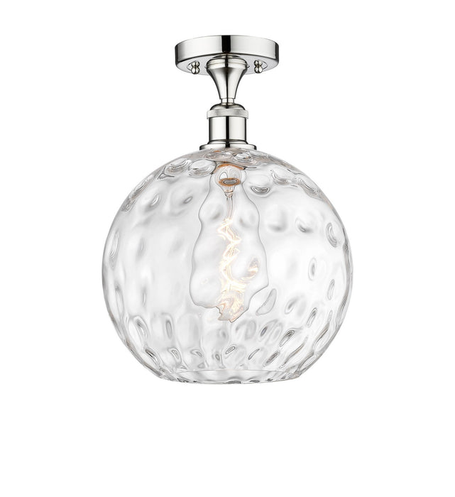 Innovations 616-1F-PC-G1215-12 One Light Semi-Flush Mount, Polished Chrome
