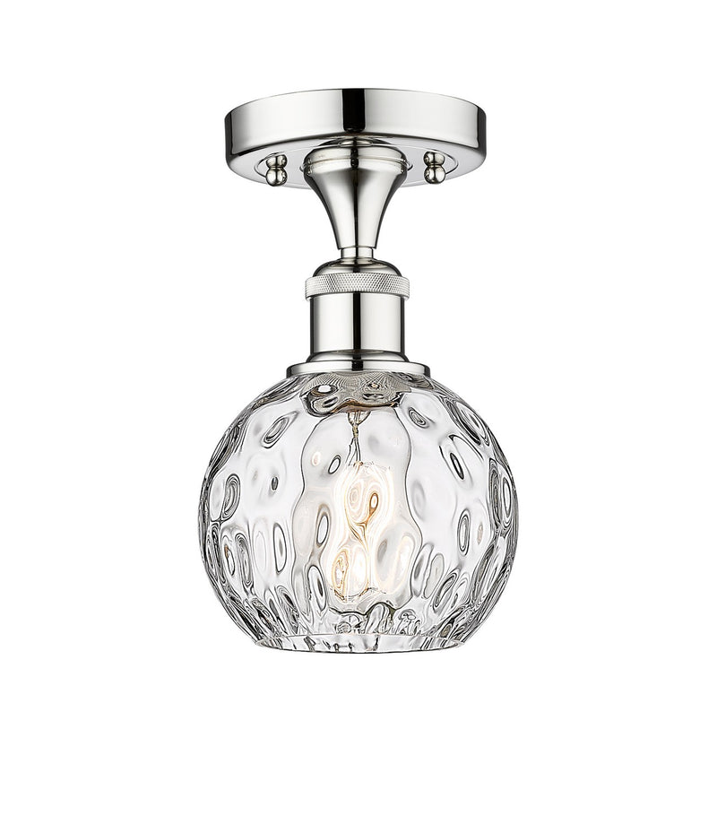Innovations 616-1F-PC-G1215-6 One Light Semi-Flush Mount, Polished Chrome