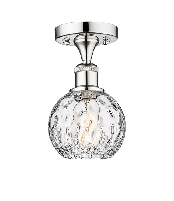 Innovations 616-1F-PC-G1215-6 One Light Semi-Flush Mount, Polished Chrome