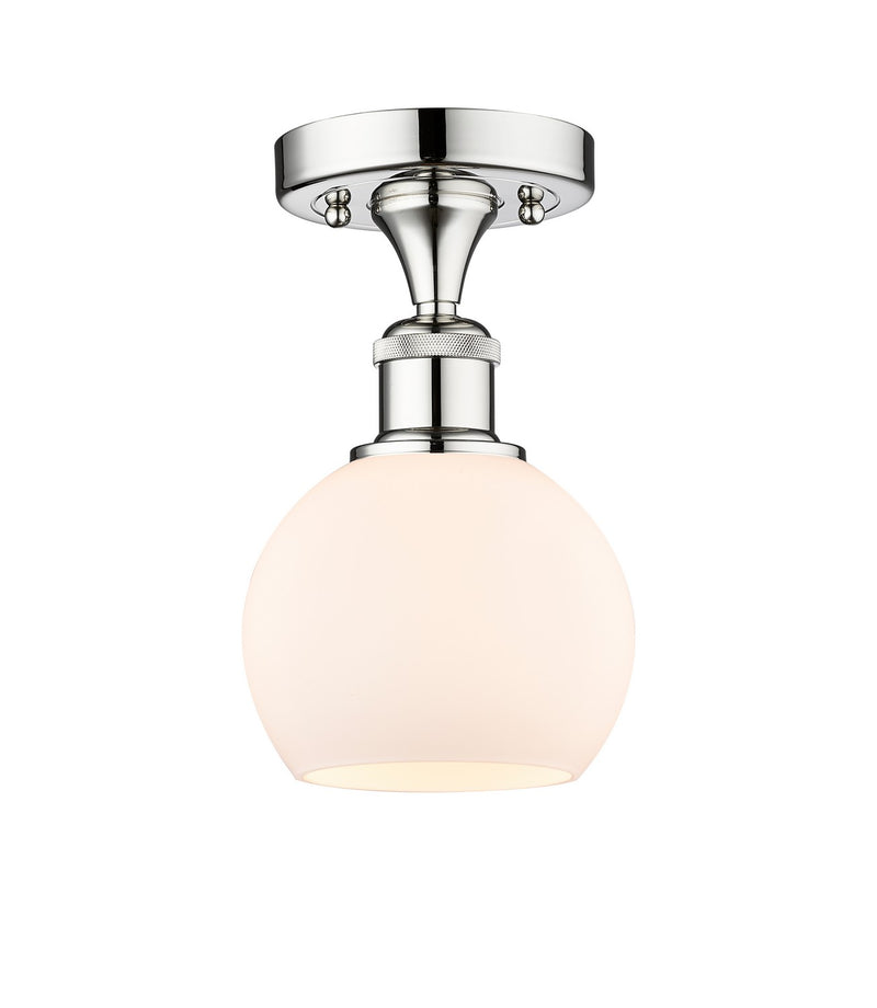 Innovations 616-1F-PC-G121-6 One Light Semi-Flush Mount, Polished Chrome