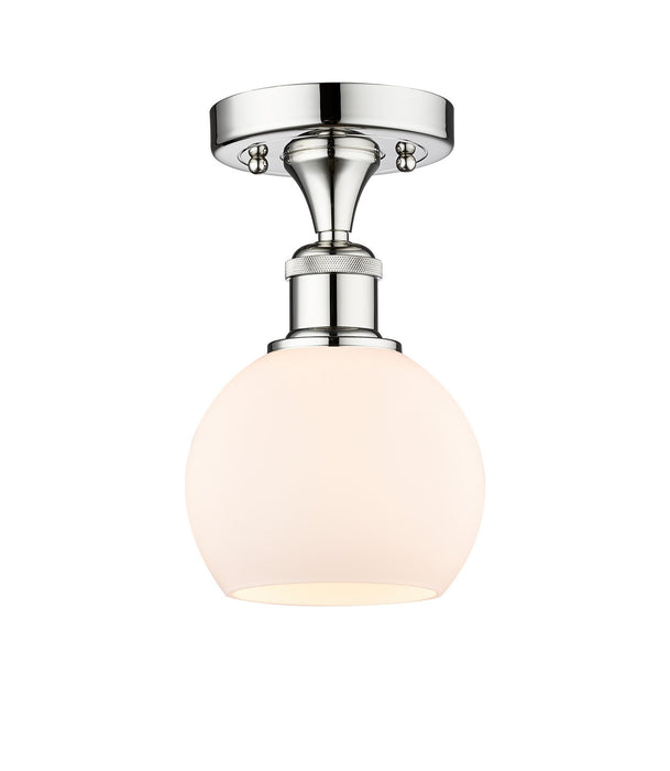 Innovations 616-1F-PC-G121-6 One Light Semi-Flush Mount, Polished Chrome