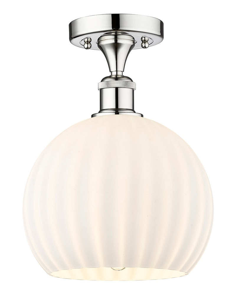 Innovations 616-1F-PC-G1217-10WV LED Semi-Flush Mount, Polished Chrome
