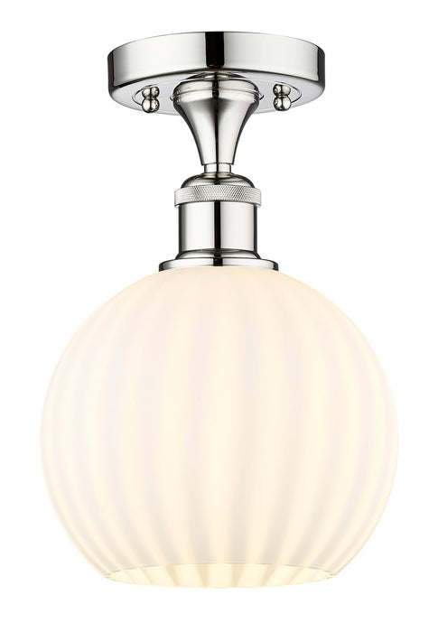 Innovations 616-1F-PC-G1217-8WV LED Semi-Flush Mount, Polished Chrome