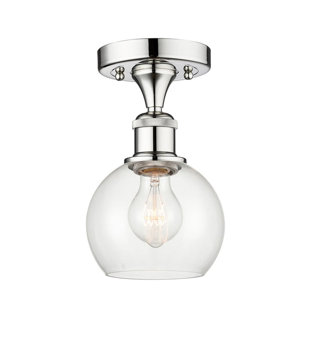 Innovations 616-1F-PC-G122-6 One Light Semi-Flush Mount, Polished Chrome