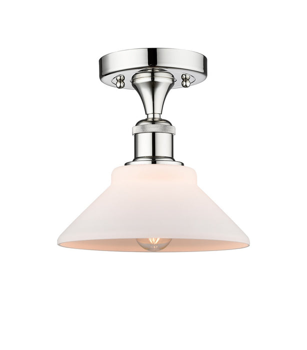 Innovations 616-1F-PC-G131 One Light Semi-Flush Mount, Polished Chrome