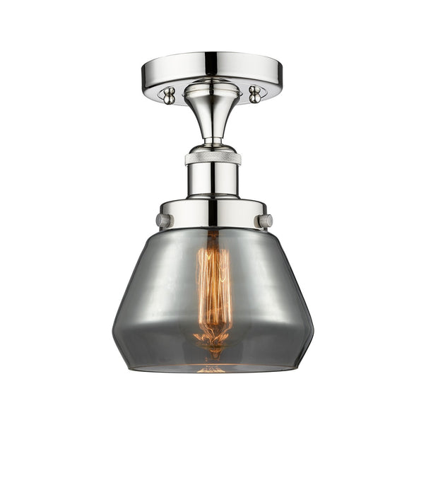 Innovations 616-1F-PC-G173 One Light Semi-Flush Mount, Polished Chrome