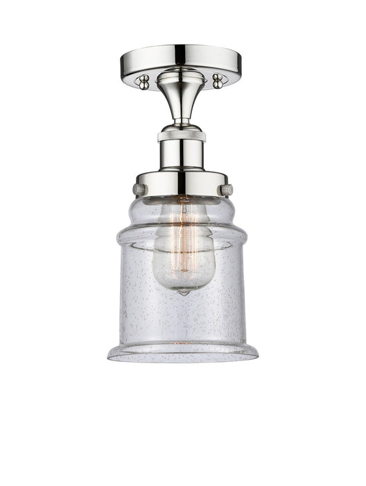 Innovations 616-1F-PC-G184 One Light Semi-Flush Mount, Polished Chrome