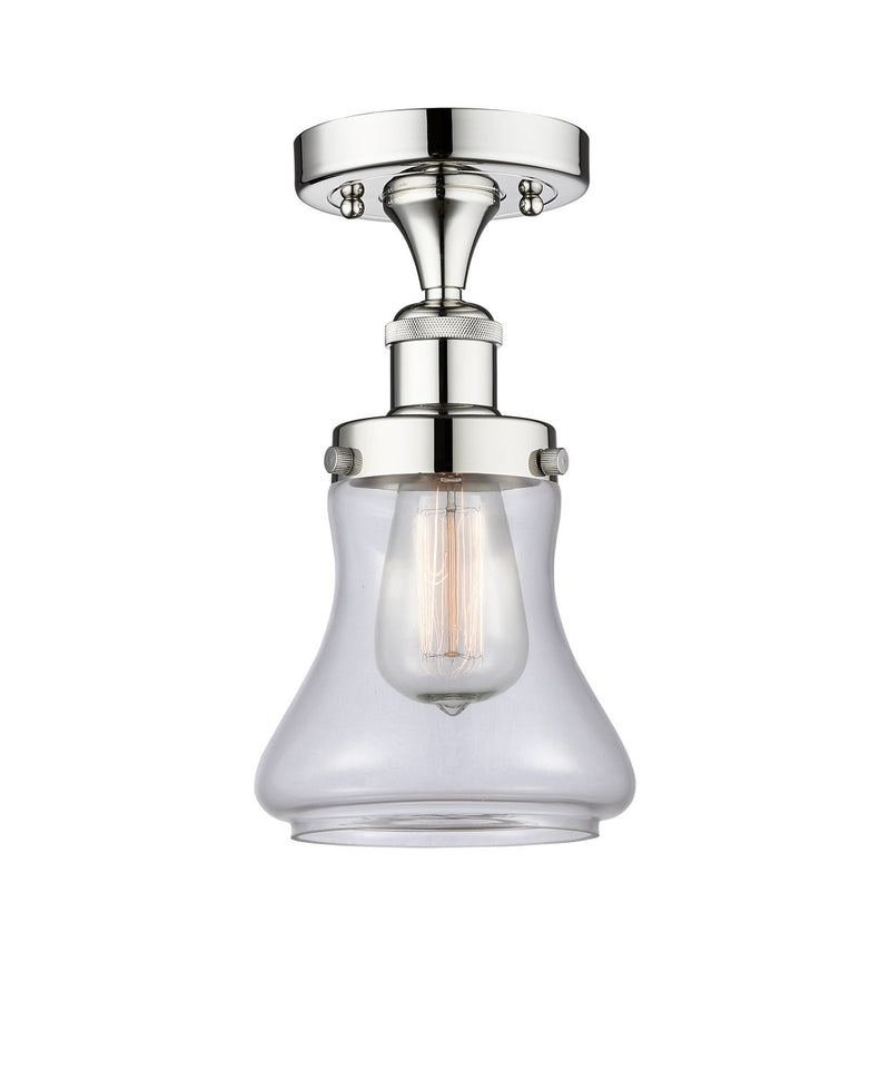 Innovations 616-1F-PC-G192 One Light Semi-Flush Mount, Polished Chrome