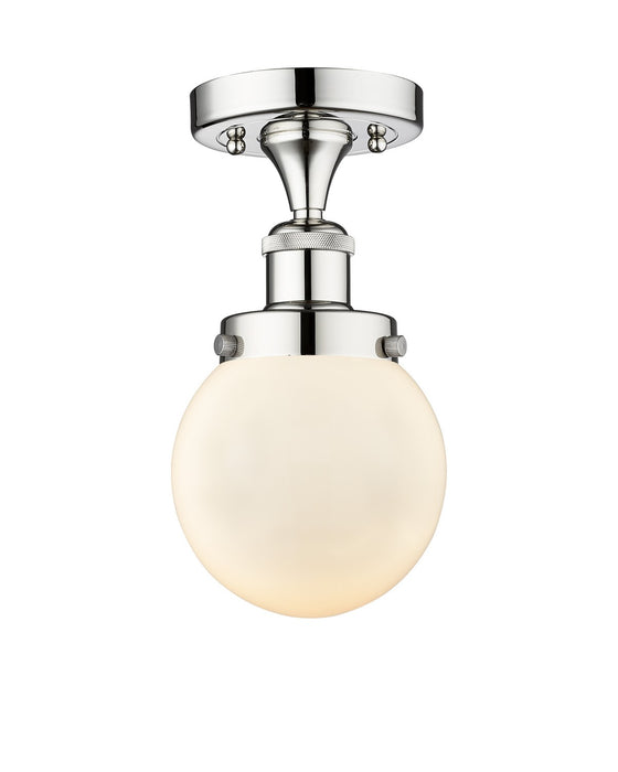 Innovations 616-1F-PC-G201-6 One Light Semi-Flush Mount, Polished Chrome
