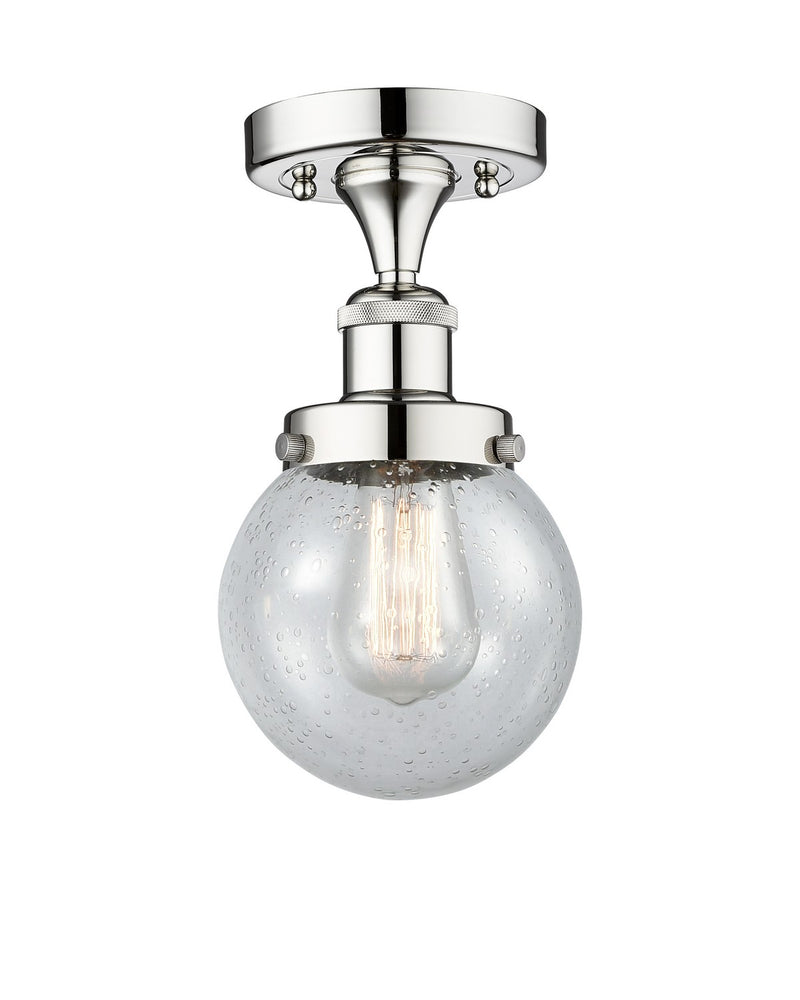 Innovations 616-1F-PC-G204-6 One Light Semi-Flush Mount, Polished Chrome