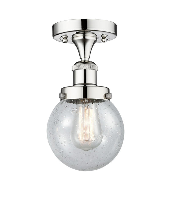 Innovations 616-1F-PC-G204-6 One Light Semi-Flush Mount, Polished Chrome