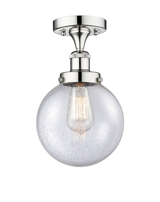 Innovations 616-1F-PC-G204-8 One Light Semi-Flush Mount, Polished Chrome