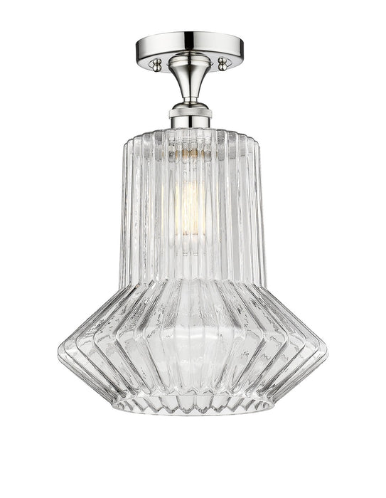 Innovations 616-1F-PC-G212 One Light Semi-Flush Mount, Polished Chrome