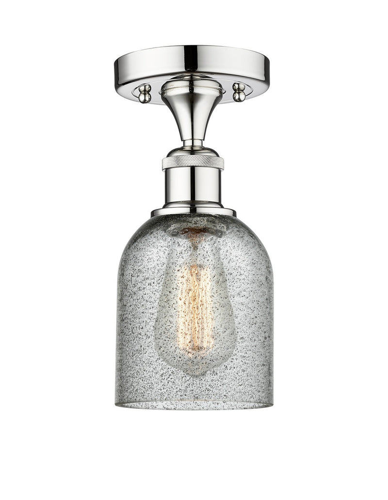 Innovations 616-1F-PC-G257 One Light Semi-Flush Mount, Polished Chrome
