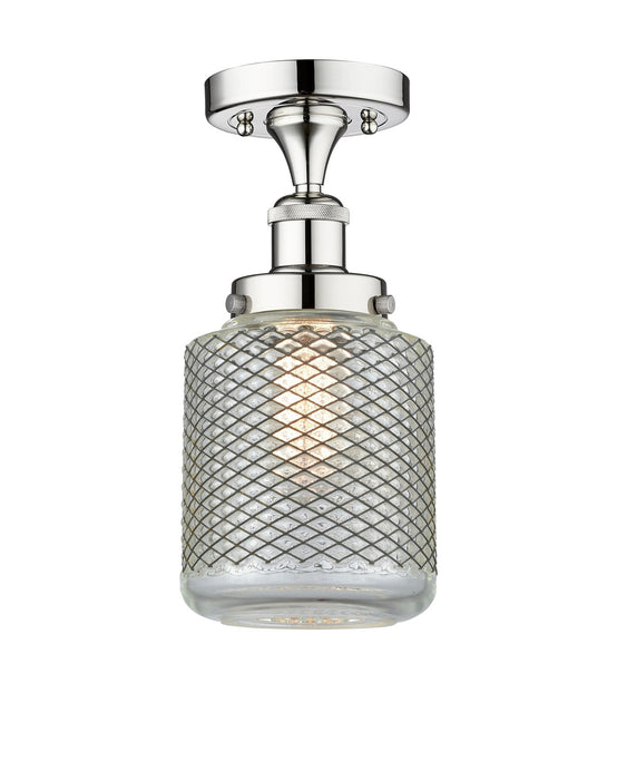 Innovations 616-1F-PC-G262 One Light Semi-Flush Mount, Polished Chrome