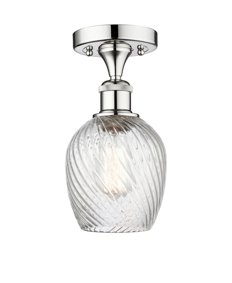 Innovations 616-1F-PC-G292 One Light Semi-Flush Mount, Polished Chrome