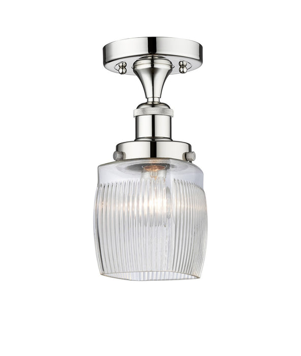 Innovations 616-1F-PC-G302 One Light Semi-Flush Mount, Polished Chrome