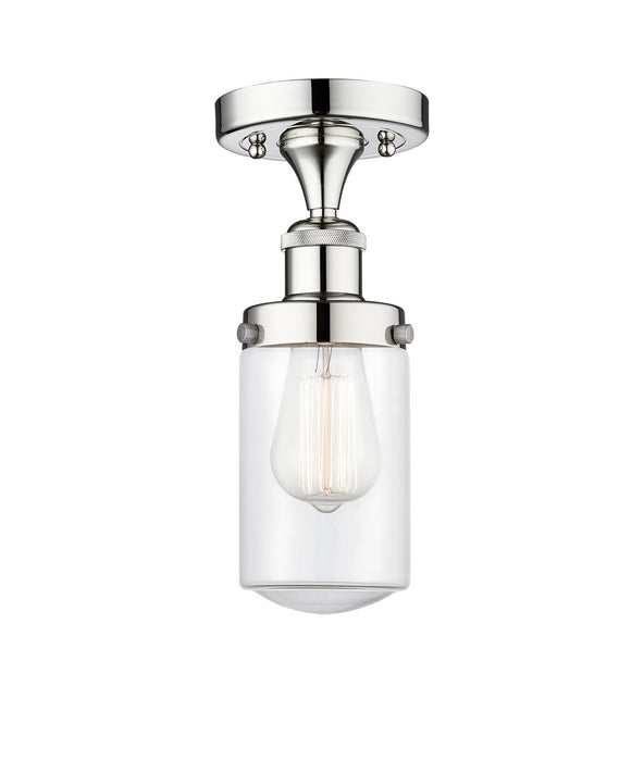 Innovations 616-1F-PC-G312 One Light Semi-Flush Mount, Polished Chrome