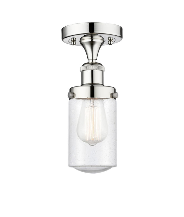 Innovations 616-1F-PC-G314 One Light Semi-Flush Mount, Polished Chrome