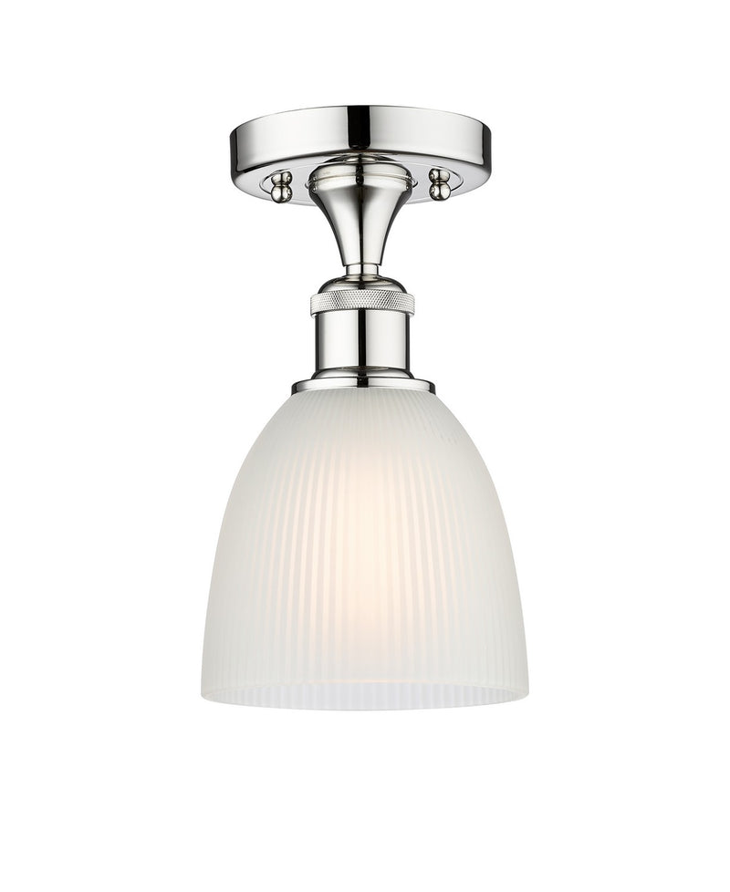 Innovations 616-1F-PC-G381 One Light Semi-Flush Mount, Polished Chrome