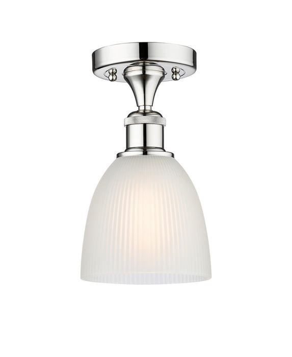 Innovations 616-1F-PC-G381 One Light Semi-Flush Mount, Polished Chrome