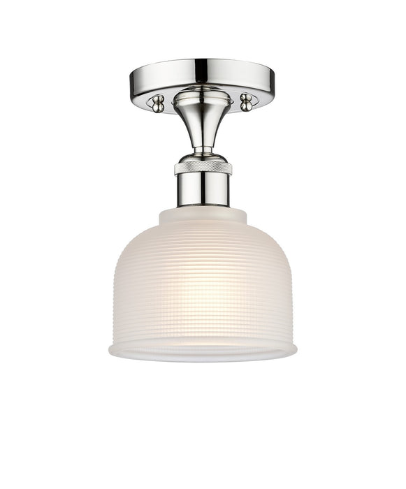 Innovations 616-1F-PC-G411 One Light Semi-Flush Mount, Polished Chrome