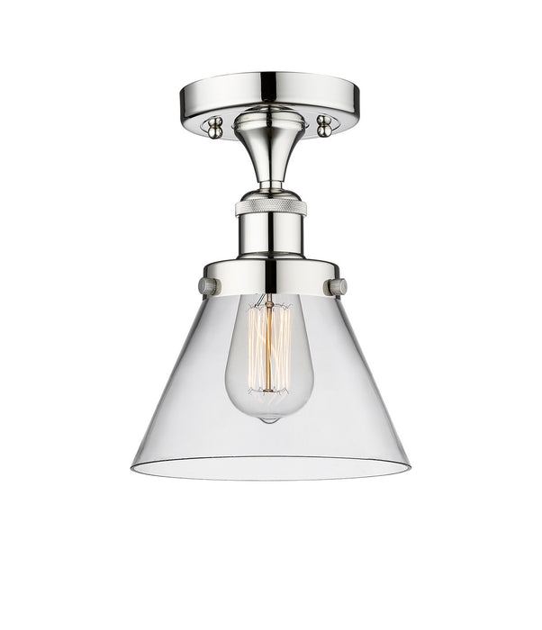 Innovations 616-1F-PC-G42 One Light Semi-Flush Mount, Polished Chrome