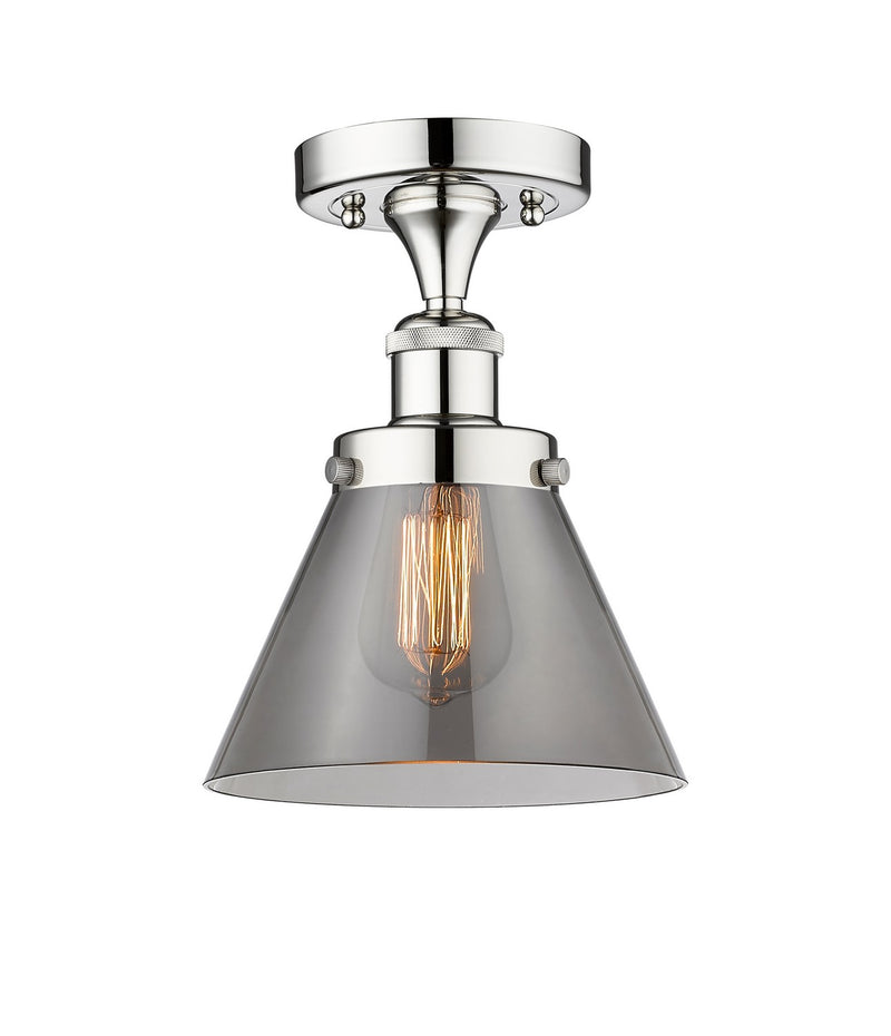 Innovations 616-1F-PC-G43 One Light Semi-Flush Mount, Polished Chrome