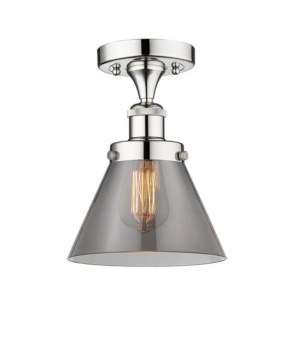 Innovations 616-1F-PC-G43 One Light Semi-Flush Mount, Polished Chrome