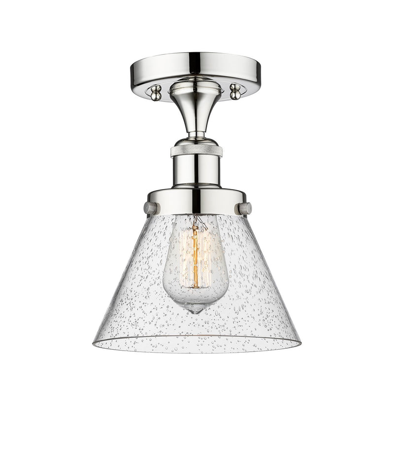 Innovations 616-1F-PC-G44 One Light Semi-Flush Mount, Polished Chrome