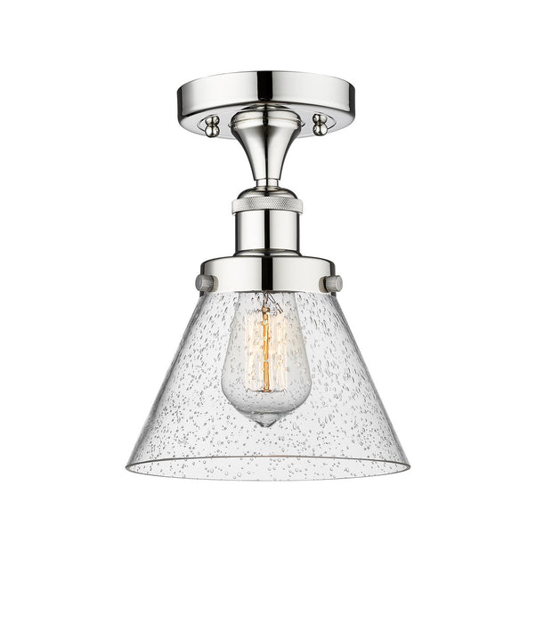 Innovations 616-1F-PC-G44 One Light Semi-Flush Mount, Polished Chrome
