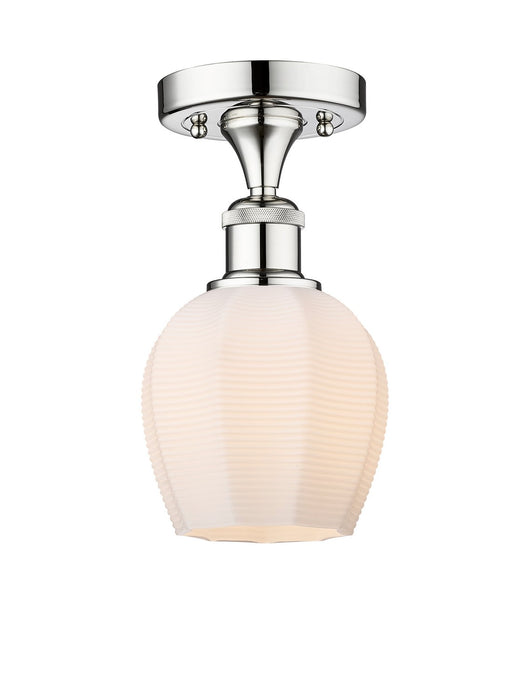 Innovations 616-1F-PC-G461-6 One Light Semi-Flush Mount, Polished Chrome